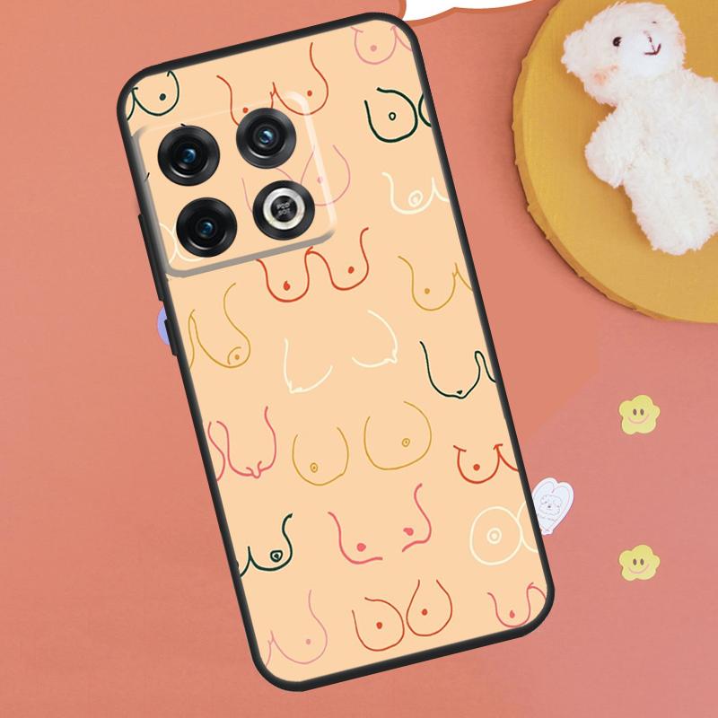

Boobs Art Case For OnePlus Nord CE 5 2 3 4 Lite N20 N30 OnePlus 15 13 12 11 10R 13R 12R 10T 13T Funda OnePlus Nord 4