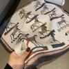 Classic scarf printed scarf 71cm twill trendy temperament square scarf women's versatile sunscreen shawl headscarf silk scarf