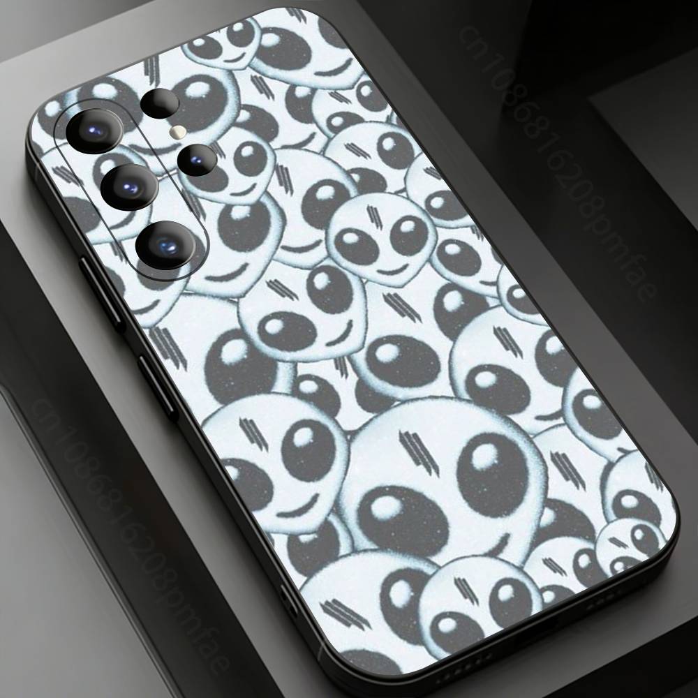 Funny Space UFO Alien Thing Phone case for Samsung Galaxy S24,25,26,23 22,21,S20 Plus Ultra FE soft fundas cases