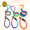 Durable Rainbow Dog Slip Rope Leash Premium Quality Mountain Climbing Lead Adjustable Loop Slip Lead Nylon Dog Rope Leash