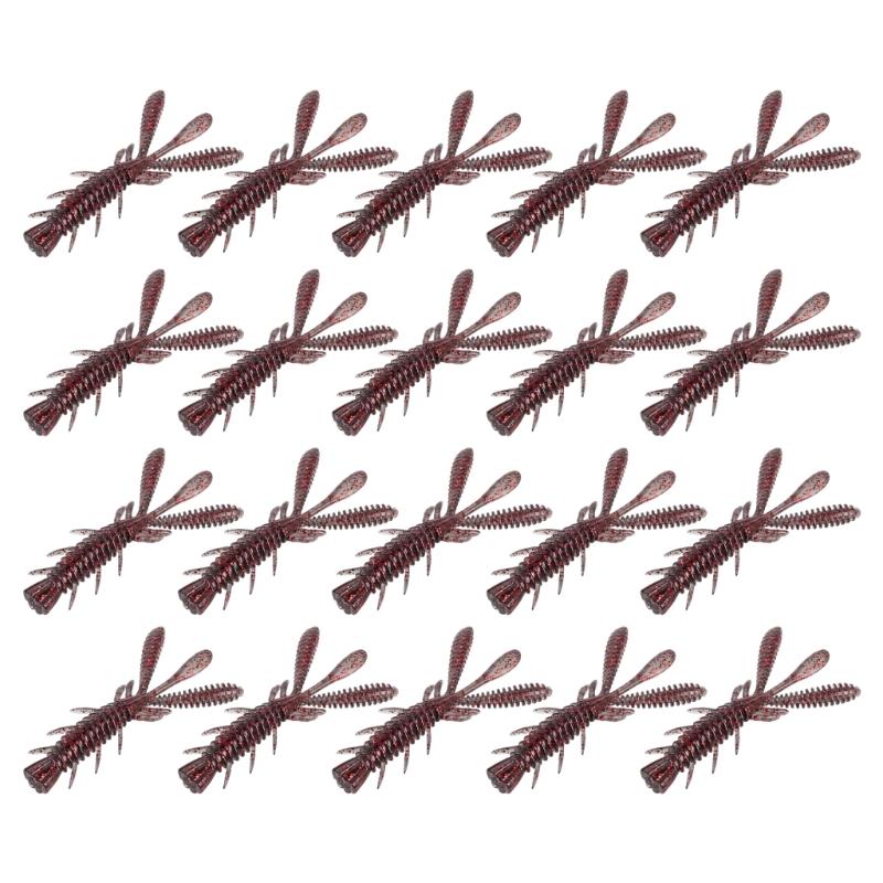 20PCS Soft Fishing Crawfish Lure Lobsters Baits Floating Shrimp Lobsters Baits Crayfishs Lure Swimbait Enduring