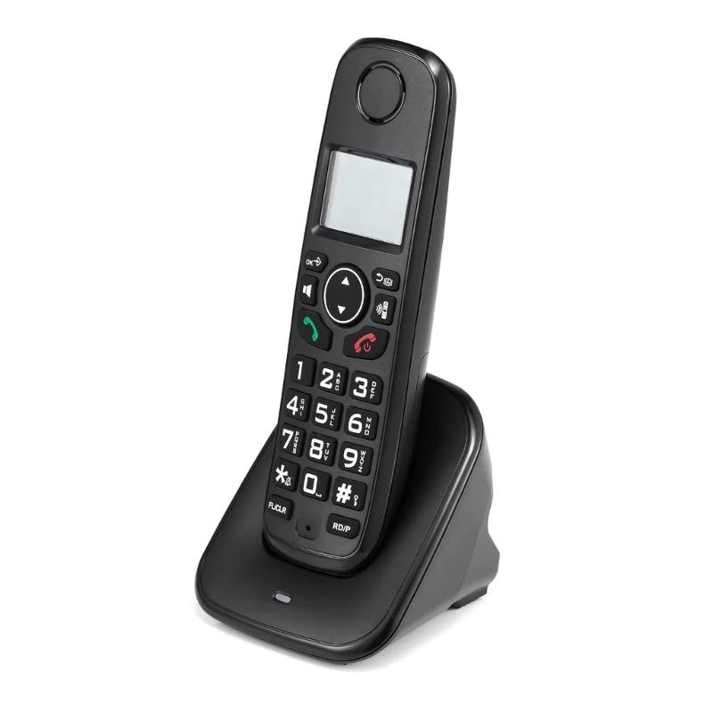 D1001 Cordless Landline Home Office Desk Phone with Caller Recognition Sound and Noise Reduction Function