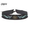 Cowboy Hat Band Ethnic Style Band, Durable PU Leather Embroidered DIY Decoration Strap, Adjustable Decorative Belt for Wide Brim Hats Vintage Strap