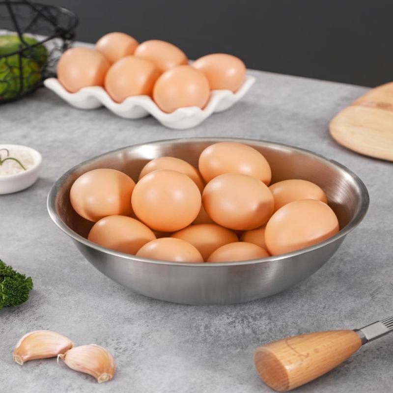Stainless Steel Silver Salad Bowl Rice Noodles Lamian Noodles Bowl Kitchen Tableware Food Container