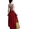 Yunnan Dali Wears a French Red Suspender Dress for Women's Sexy Backless, Suitable for Seaside Vacation Photo Skirts