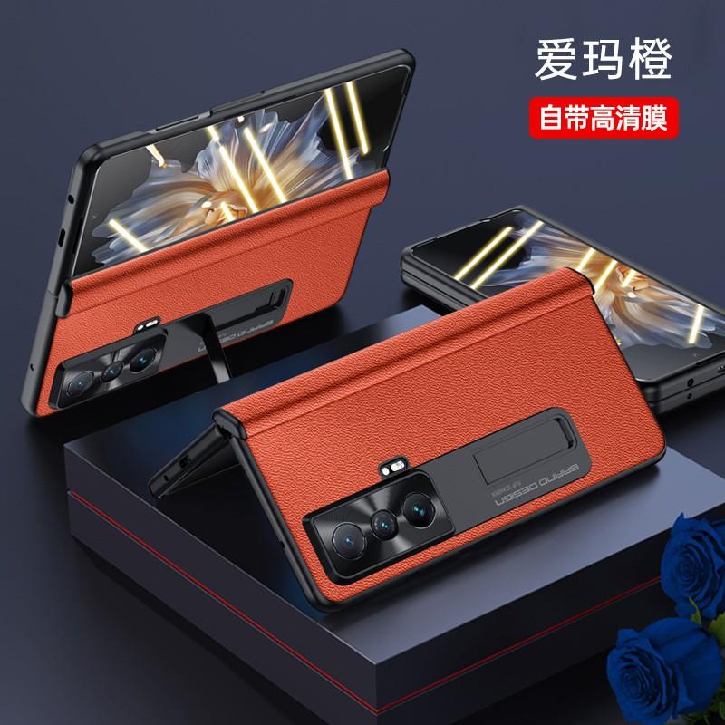Full Coverage Foldable Phone Case Honor Magic V With Hinge Protection Stand Support Anti Drop Leather Cover
