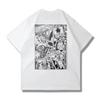 One Piece Nico Robin Manga Split Print Oversized Anime Streetwear Women And Men T-Shirt