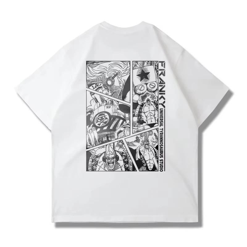 One Piece Nico Robin Manga Split Print Oversized Anime Streetwear Women And Men T-Shirt