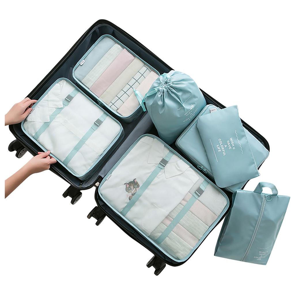 6PCS Clothes Storage Bags Packing Travel Luggage Organizer Bag