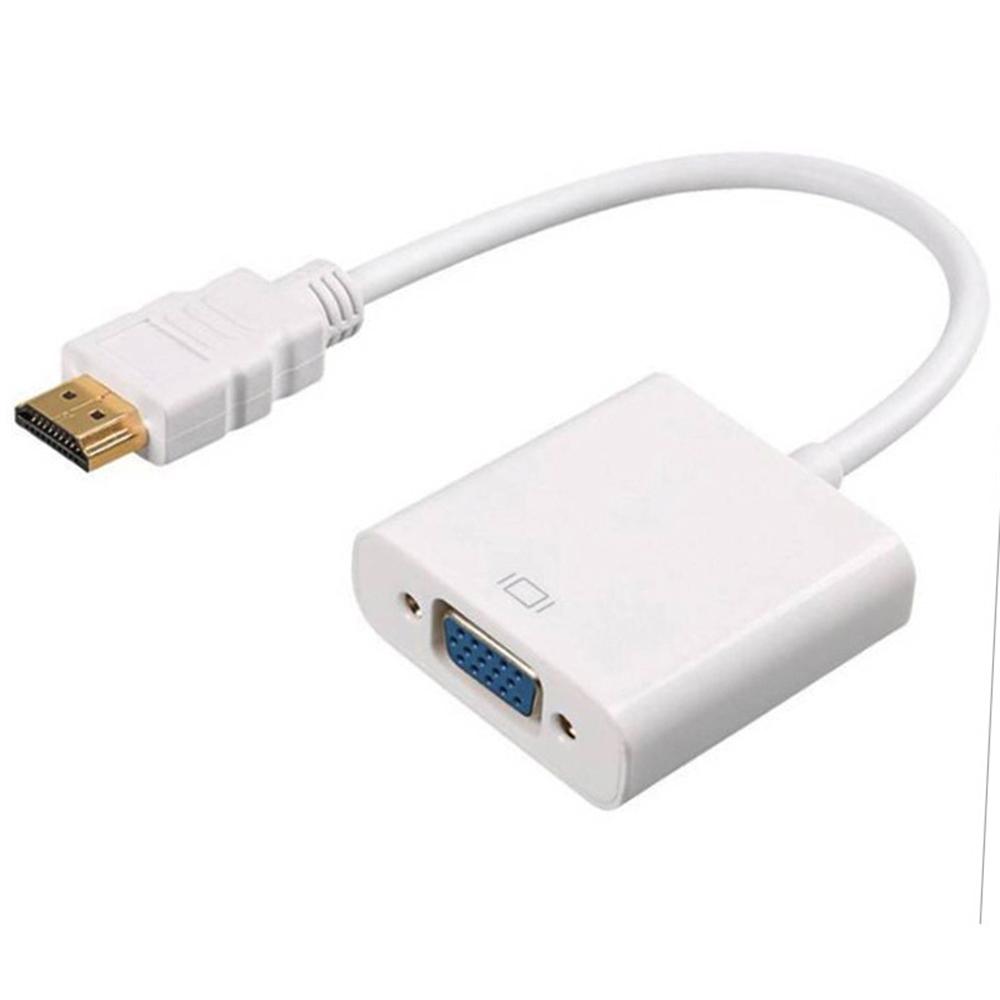 

HD 1080P HDMI-сумісний адаптер VGA Цифровий аналоговий HDMI-сумісний конвертер VGA-кабелю від чоловіка до жінки для ПК, ноутбука, планшета білий