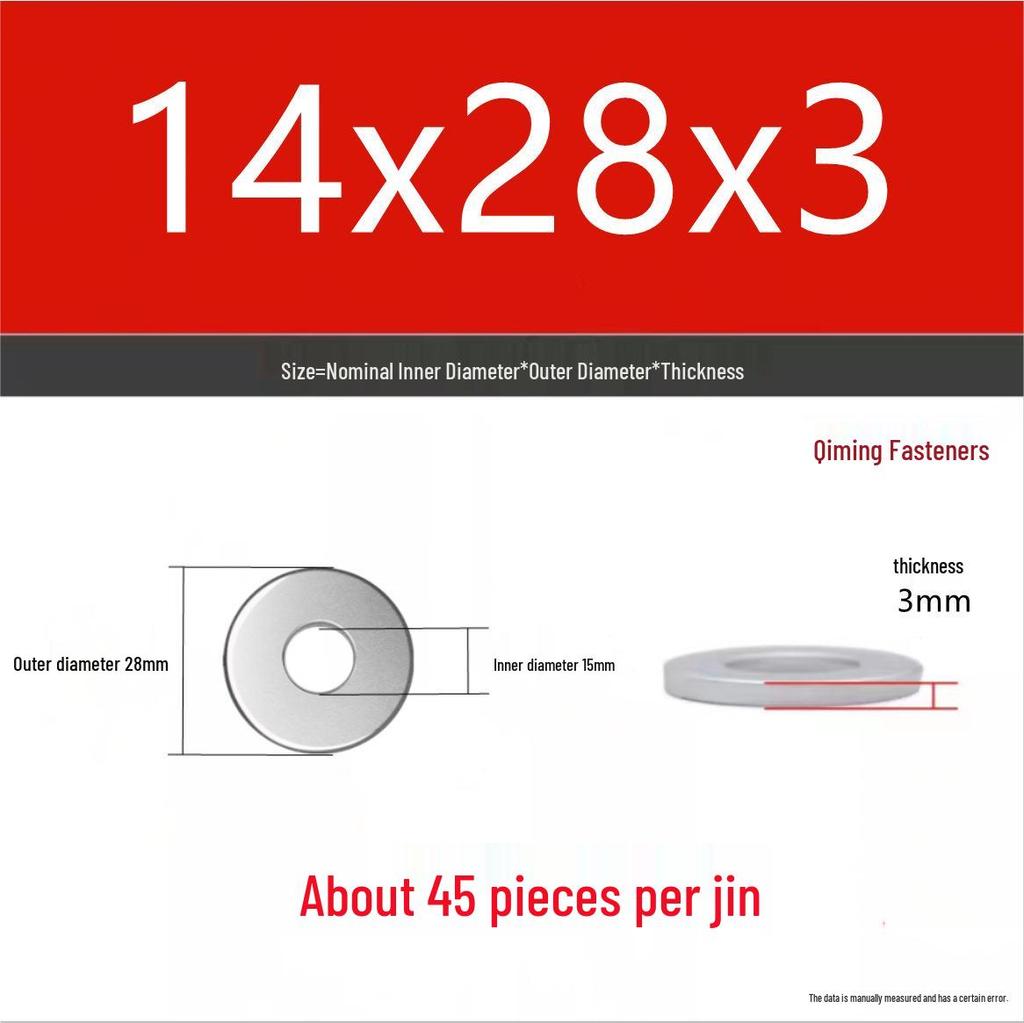 4.8 Grade Galvanized Iron Flat Washer M3-M40 Oversized Metal Screw Gasket Washer