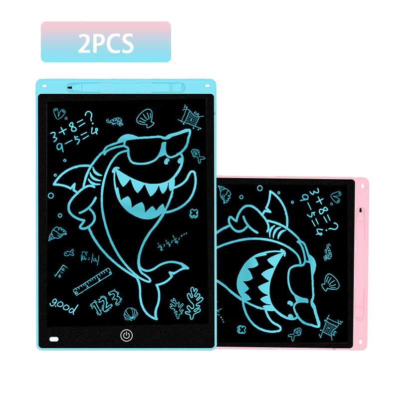2 Pieces of 10 Inch LCD Writing Board Drawing Board Childrens Graffiti Drawing Board Handwriting Blackboard Childrens Toy