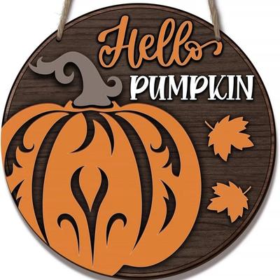 Halloween Hanging Sign Decorations Wooden Door Hanger Sign for Window Wall Indoor Home Decor Party Decoration Supplies
