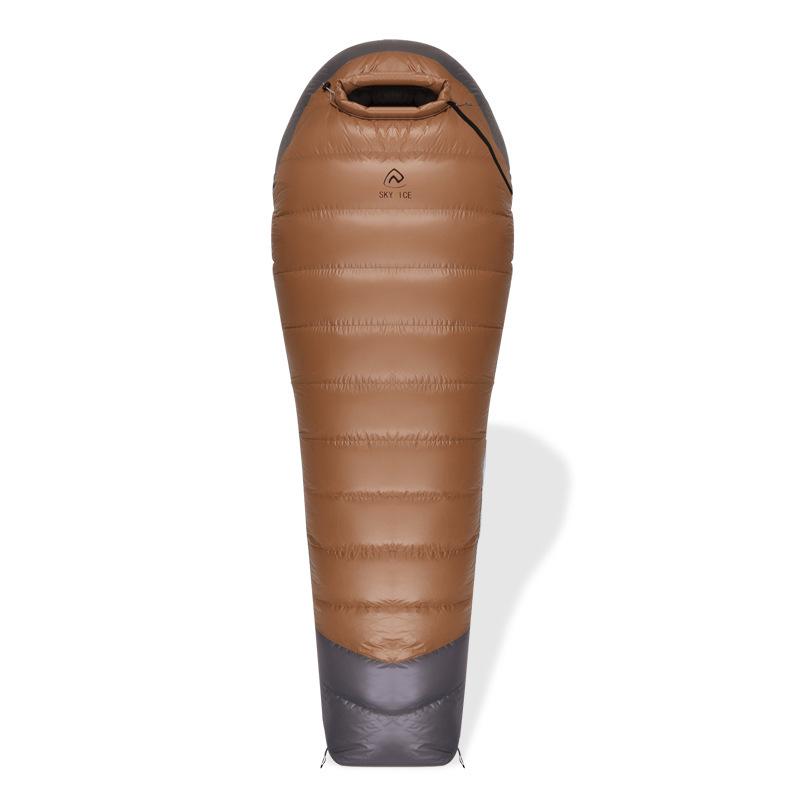 

SKY ICE Jing Chan Mummies Goose Down Sleeping Bag - Adult Winter Camping, Thickened for Warmth and Cold Protection 400g Fill