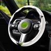 "Ultra-Thin Nappa Perforated Clip-On Steering Wheel Cover: Warm in Winter, Cool in Summer, Non-Slip Design"