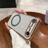 Case for TECNO POVA Slim 5G,SPARK Slim Clear Magnetic Casing Electroplated Lens Frame Phone Cover