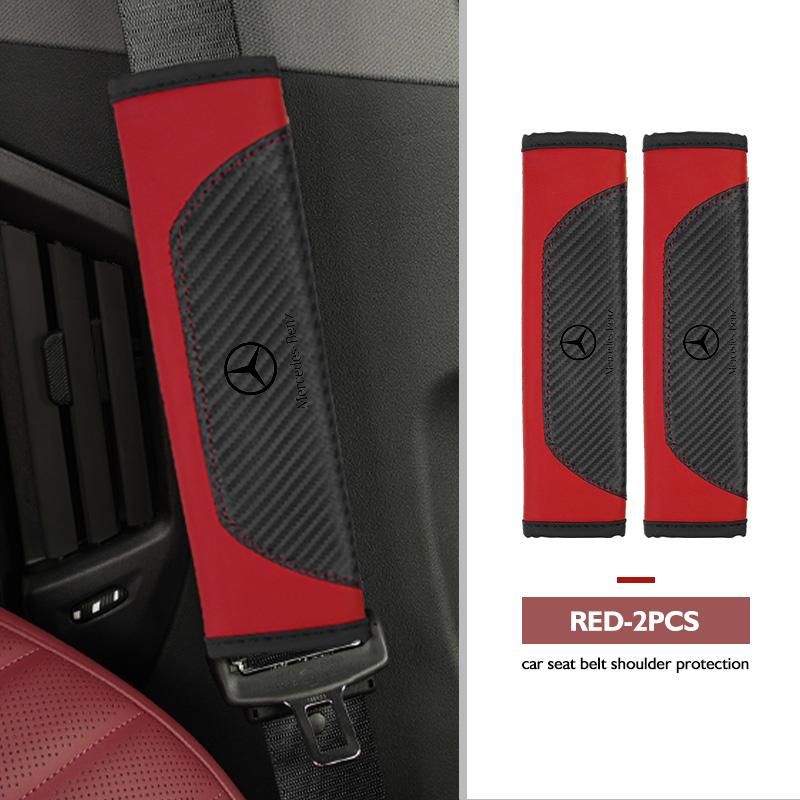 For Benz Car Seat Shoulder Belt Cover Safety Belt Protector Pad Auto Interior Accessories AMG VIANO GLB GLC GLE GLK W108 W124