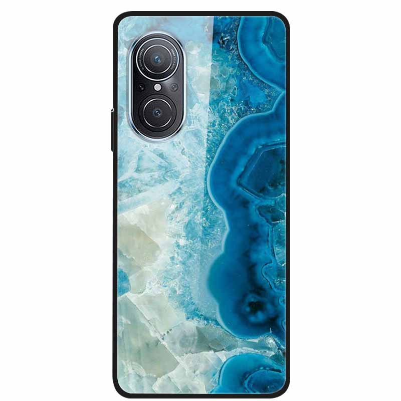 For Huawei Nova 9 10 Case Marble Tempered Glass Cover Hard Back Case For Huawei Nova9 10 SE Capa Nova10 Shockproof Funda Coque