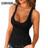 Women's Summer Tight Knitted Tank Top Camisole Vest Sexy T-shirt Undershirt