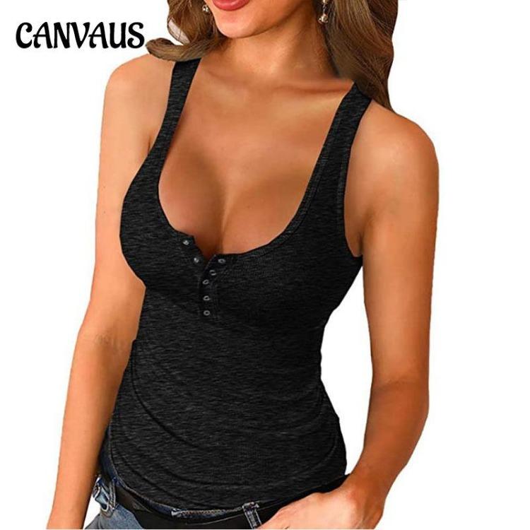 Women's Summer Tight Knitted Tank Top Camisole Vest Sexy T-shirt Undershirt