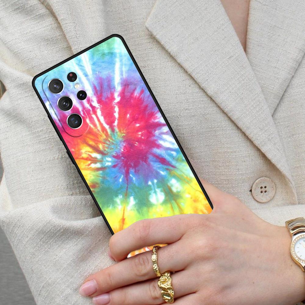 Colorful Tie Dye Rainbow Hippie Art SOFT Cell Phone Case for Samsung Galaxy S26 Ultra S25 S24 S23 S22 S21 S20 Note10 Cover