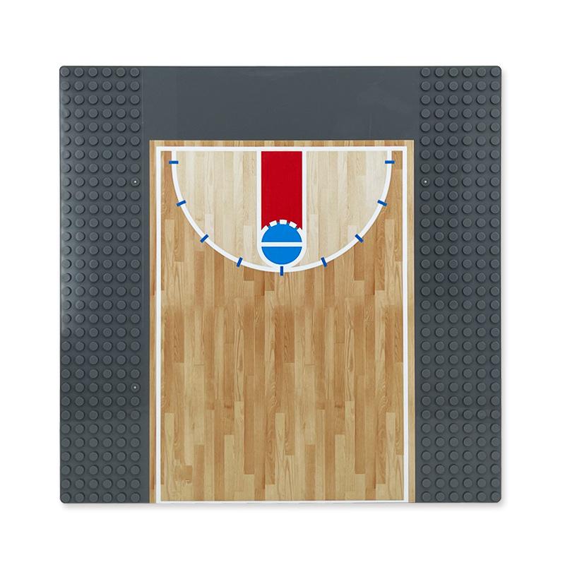 NEW Scene Basketball Court Hoop Campus Cage Sports Meeting Field Street Community Stands Building Blocks Model Sets Bricks