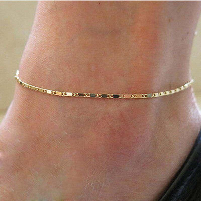 

Женский браслет-цепочка золотого цвета, босоножки, пляжные ножные браслеты, ювелирные изделия, подарки