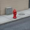 1/64 Scale Fire Hydrants Models Detailed Miniature Weathered Finish Street Scene Decoration for