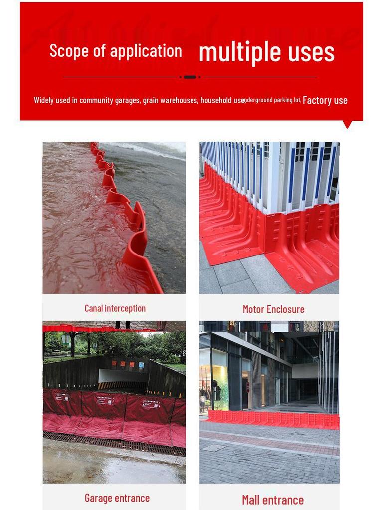 ABS Resin Water Barrier: Fire Prevention, Flood Control, and Flood Prevention, 70x52+68, 1 Meter