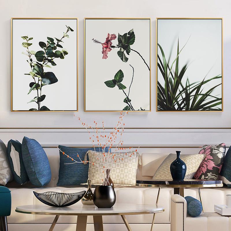 Yeşil Yaprak Bitki Manzara Resimleri Saksı Bitkileri Çiçek Sabah Güneş Tuval Sanat Baskılar Posteri Duvar Resimleri Odası Dekor Için