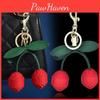 Cherry Leather Bag Pendant With Fruit Design For Winter Fashion Accessory