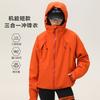 Damen 3-in-1 Wasserdichte Wanderjacke Mit Fleece-Innenjacke Leichte Outdoor-Shell Trekking Camping Herbst Winter