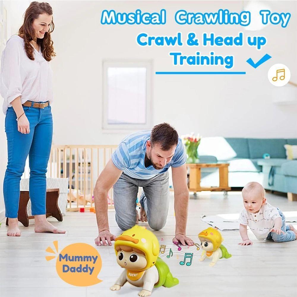 Big Eyes Learning Crawling Doll with Sound Electric Walking Duck  Head-up