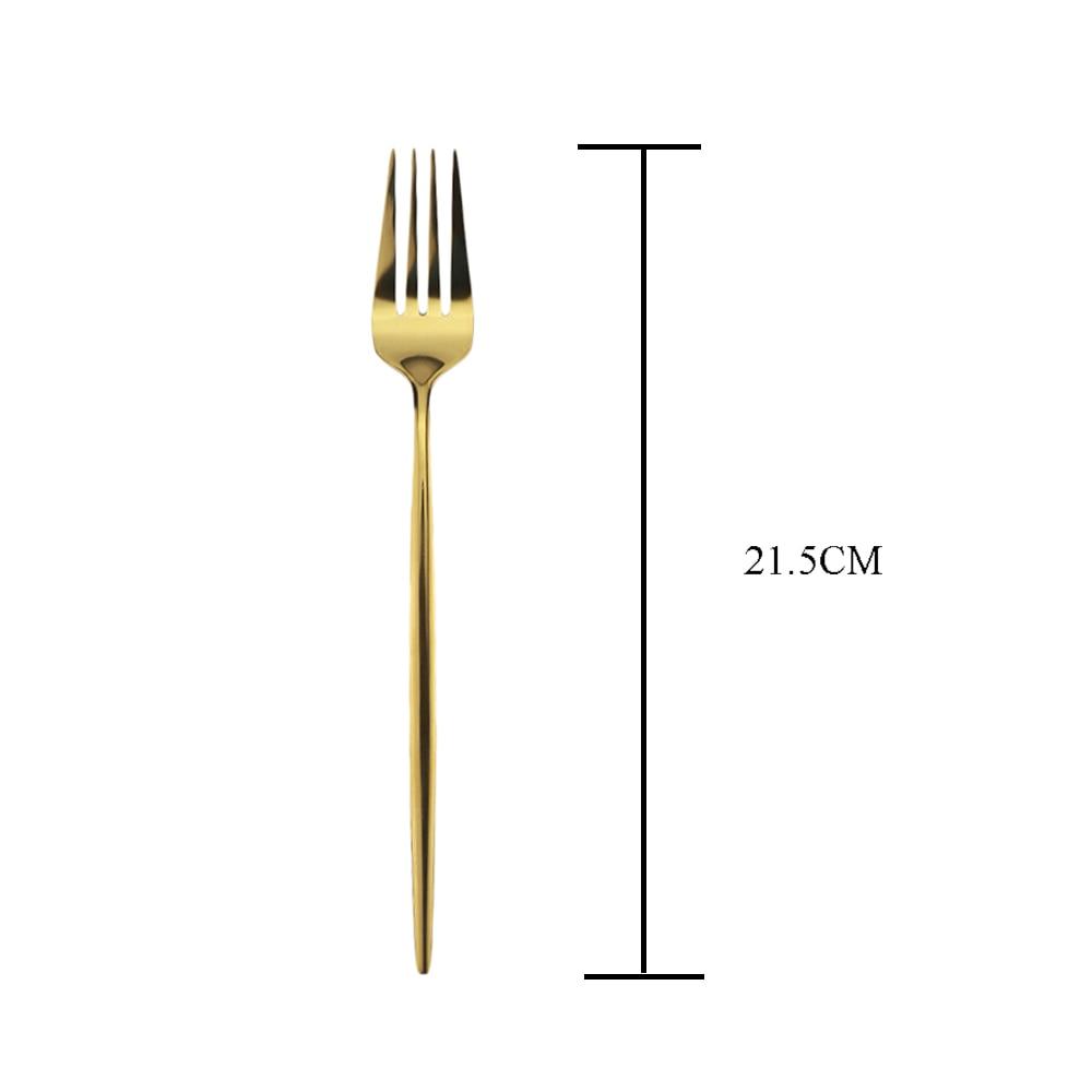 1Pcs Regenbogen Abendessen Gabel Edelstahl Geschirr Kuchen Gabel Obst Salat Gabel Schwarz Dessert Gabel Set Besteck Drop Verschiffen