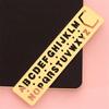 Brass Ruler Bookmark Hollow Metal Bookmark Stationery Number Letter Bookmark  Page Marker