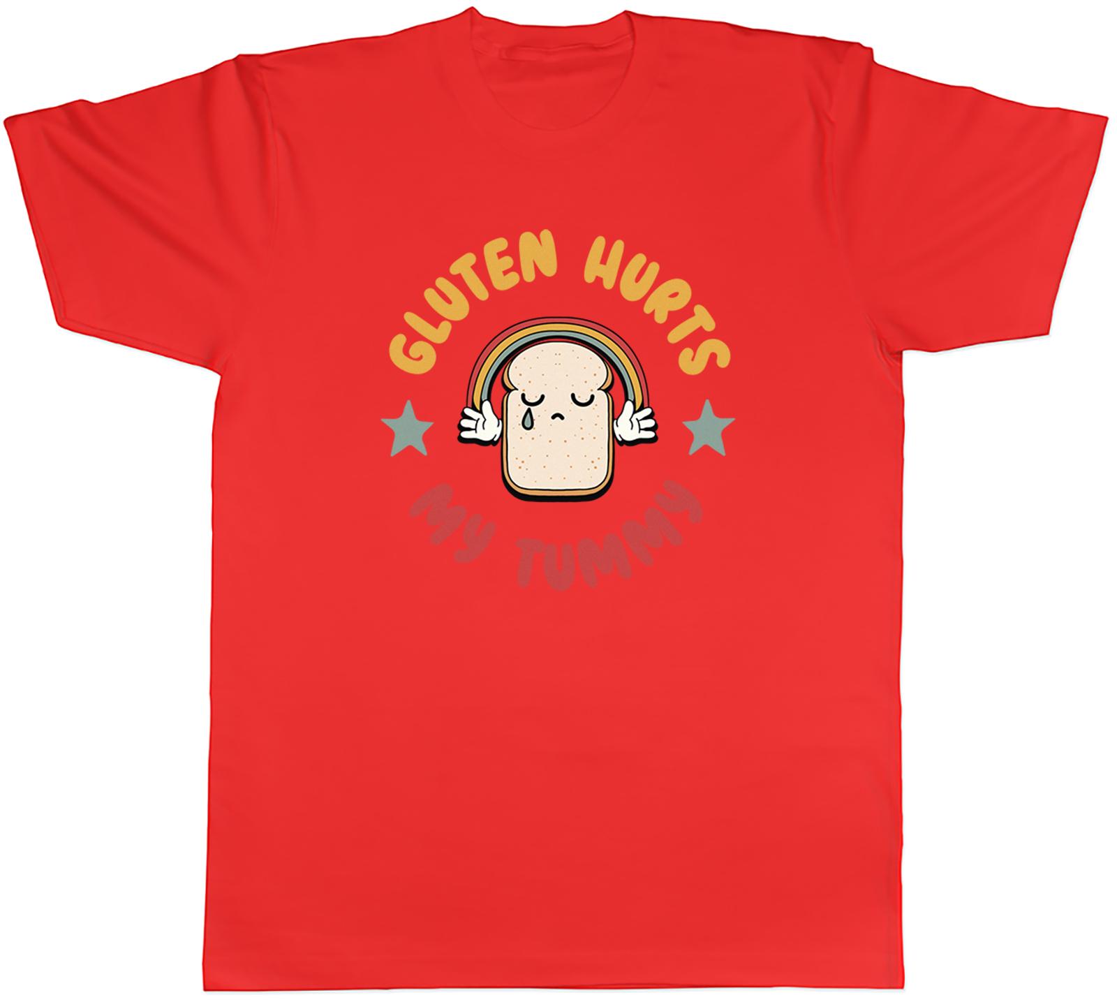 Gluten Hurts My Tummy Unisexs TShirt Free From Wheat Rye Barley Tee Gift S