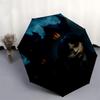 1pc haunted house spooky atmosphereOpen/Close Umbrella-Windproof, Compact Travel Umbrella, Sturdy 8-Rib Shaft, Outdoor Accessory1206