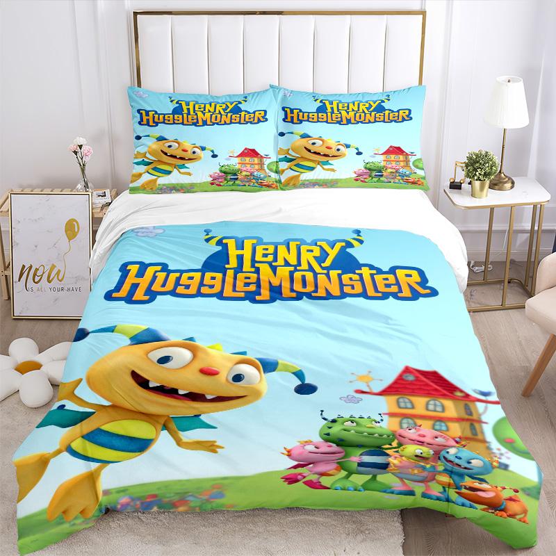 Adventure Henry Hugglemonster Print 3Pcs Bedding Setduvet Cover With 2 Bedropillowcase Home Birthday Gift