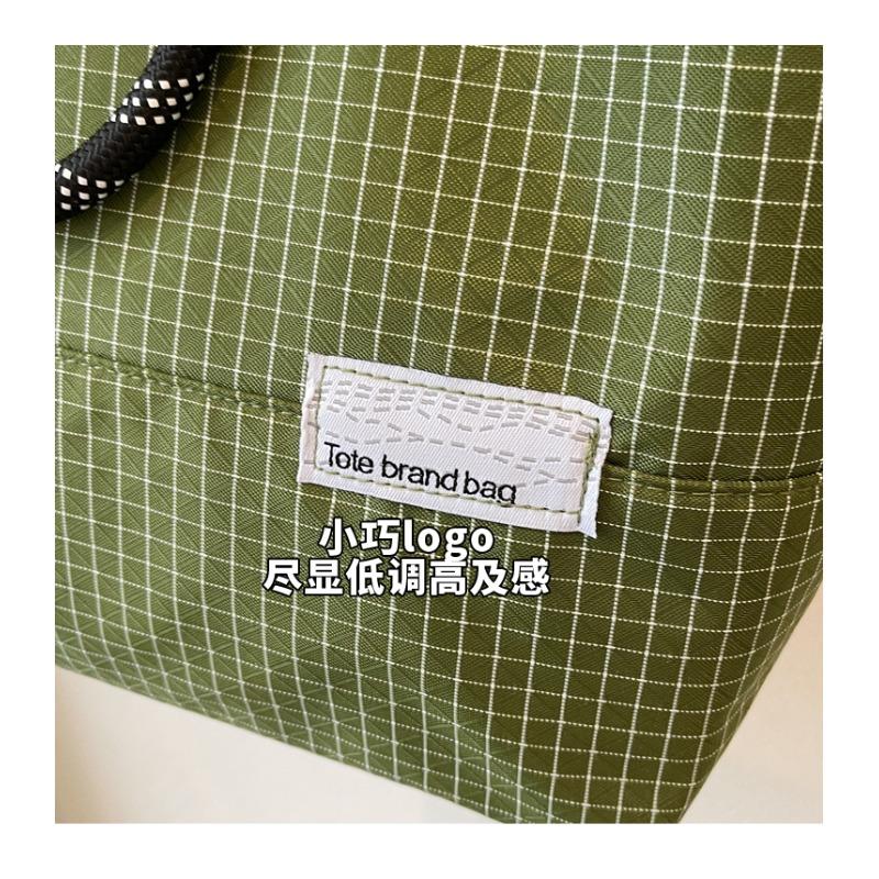 2026 Hot Sale Nylon Plaid Fashion Crossbody Bags Concise Versatile Sweet Women's Handbags Casual Large Capacity Commuting Bags