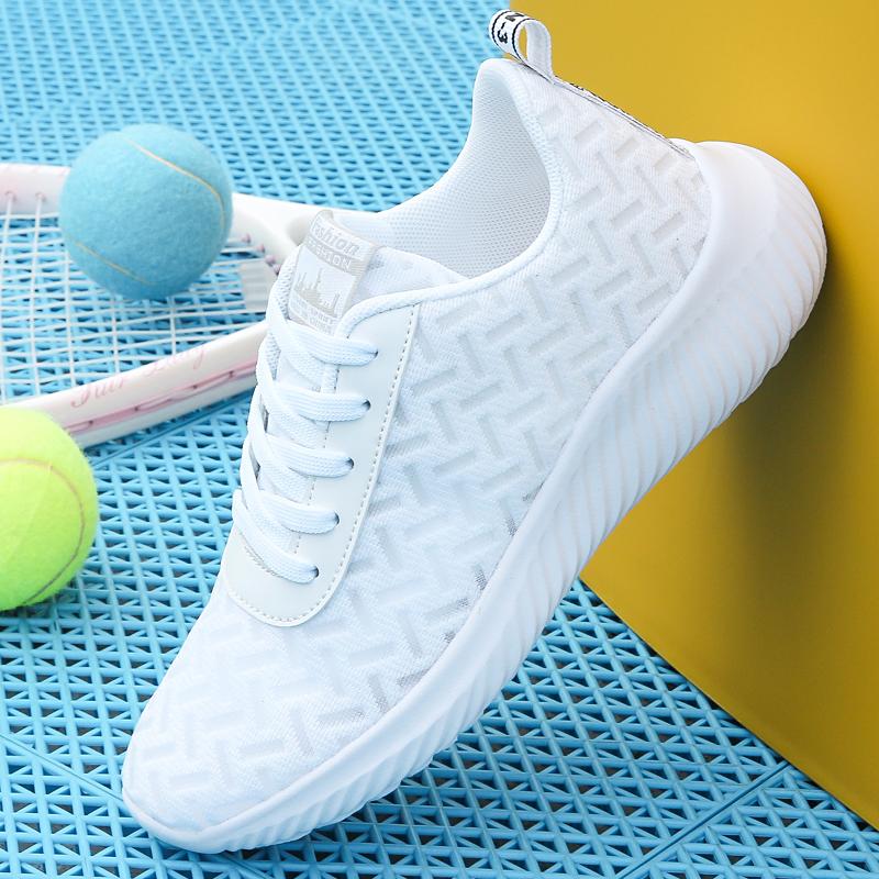 Fashion Women Running Walking Shoes Mesh Light Sneaker Fitness Sport Flats Comfortable Breathable Black Fitness Size 35-42 Loafers
