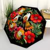 1pc Birds, Flowers, Folk Art Umbrella with Plastic Handle,Compact & Stylish,Suitable for All Seasons YS331009