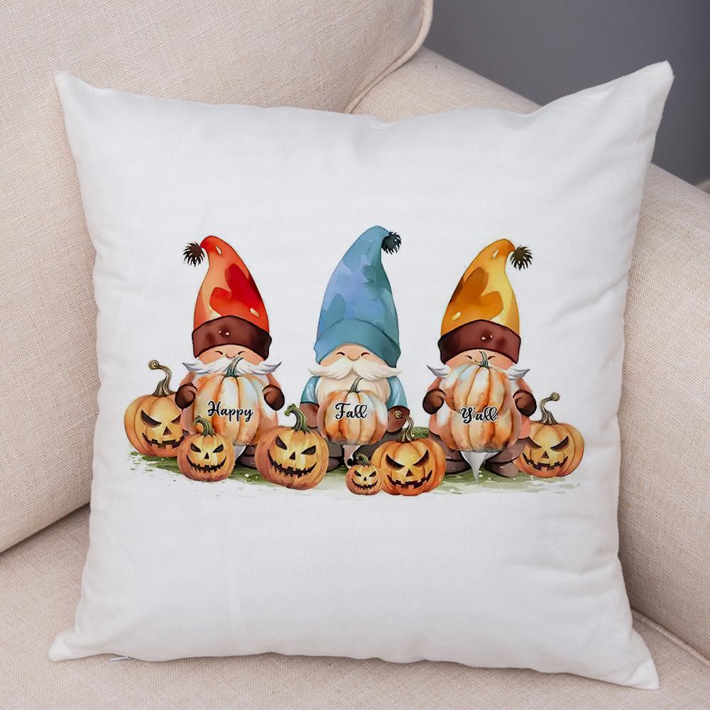 Happy Harvest Season Pillowcase Double Print Fall In The Air Cushion Cover Soft Plush I Love Autumn Pillowcase for Sofa Home Car