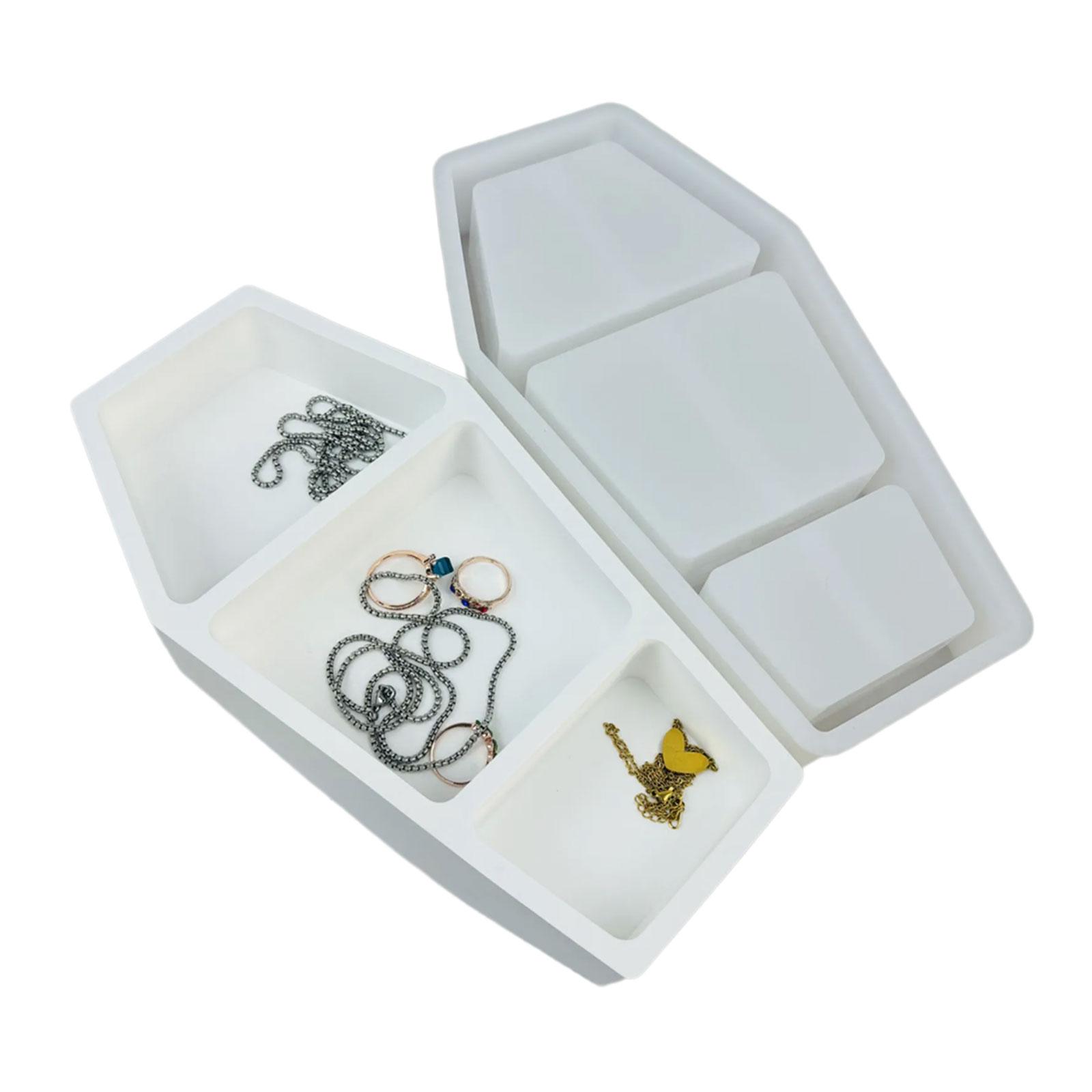 

Формы для подносов из смолы в форме гроба для изготовления подносов для украшений, сережек, подставок для подносов для украшений своими руками 1