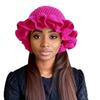 Women's Bucket Hat Colorful Crochet Ruffle Warm Stretch Knit Hat New Year Celebration Fashion Handmade Beanie Hat tool tentacle