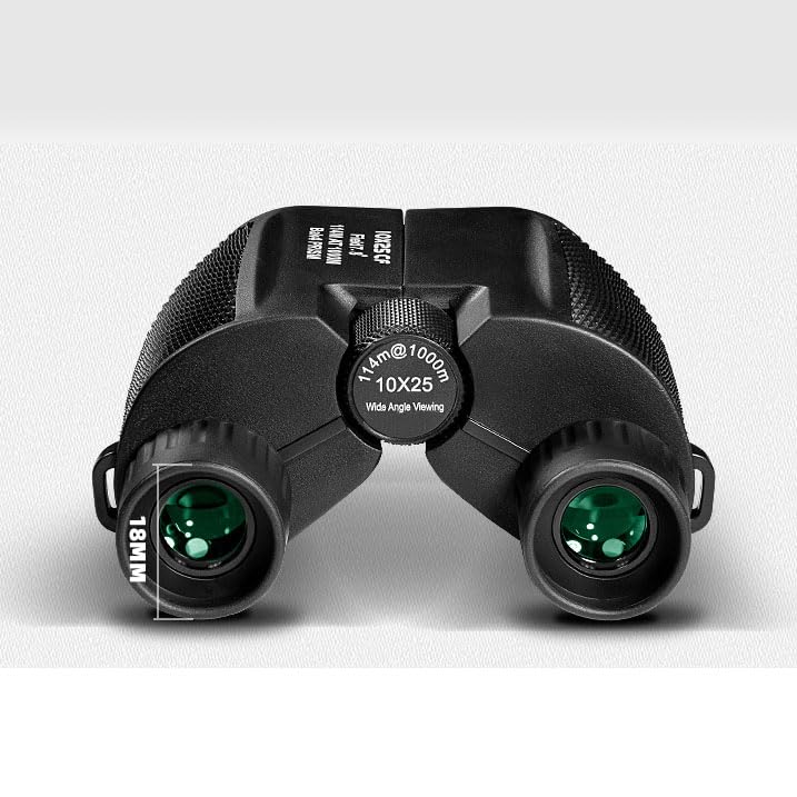 Revteds 10x25CF Matte Black Deluxe Binoculars for Concert and Opera, 10x Magnification