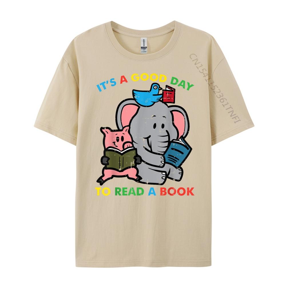 Its A Good Day To Read A Book Animals Reading Librarian Christian Tshirt Men Camiseta Masculina Big Size Easter Sunday