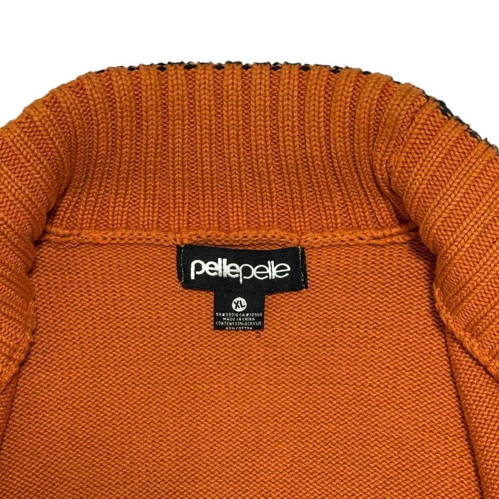 Used PELLE PELLE Shawl Collar Knit XL Embroidery Patch Y2K