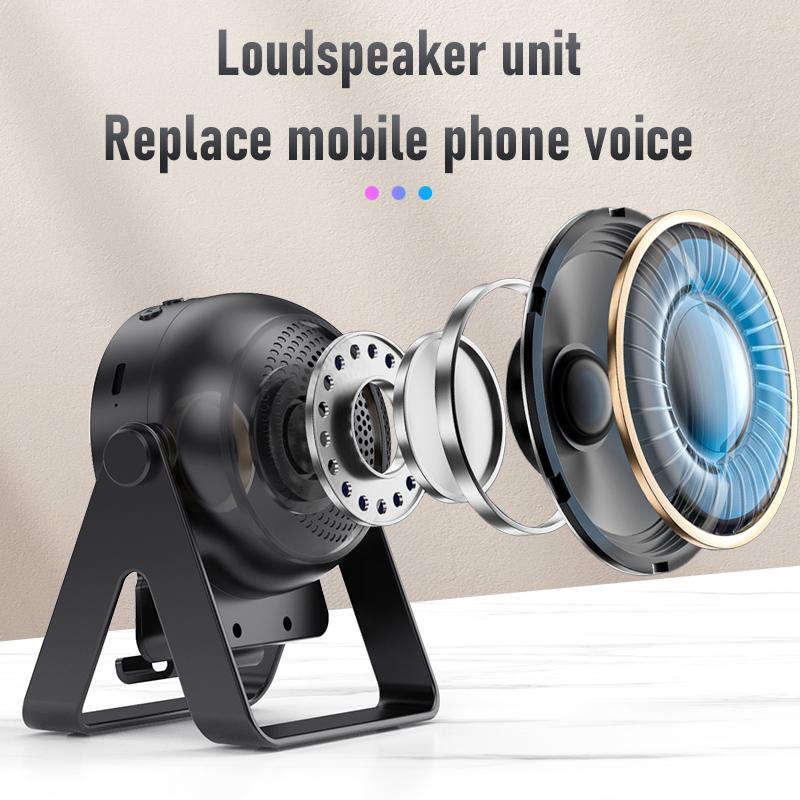 Multifunction 4 IN 1 Wireless Induction Audio Bluetooth Speaker, 360° Rotation Stand with LED-Universal Speaker Stands