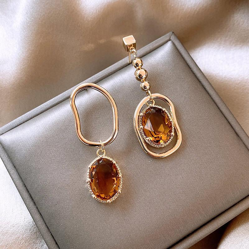 Dámské náušnice BLINGBAY Maillard Tiger Eye Stone Geometrické náušnice Módní Lehké Luxusní Retro Náušnice Špičkové univerzální náušnice Šperky Dárky