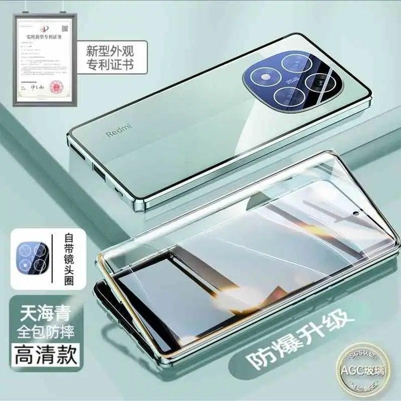Full-Body Transparent Phone Case With Magnetic Snap-On Design Redmi Note 15 Pro Plus Dual Glass Back Lens Protection